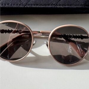 CHANEL Pink Frame Sunglasses